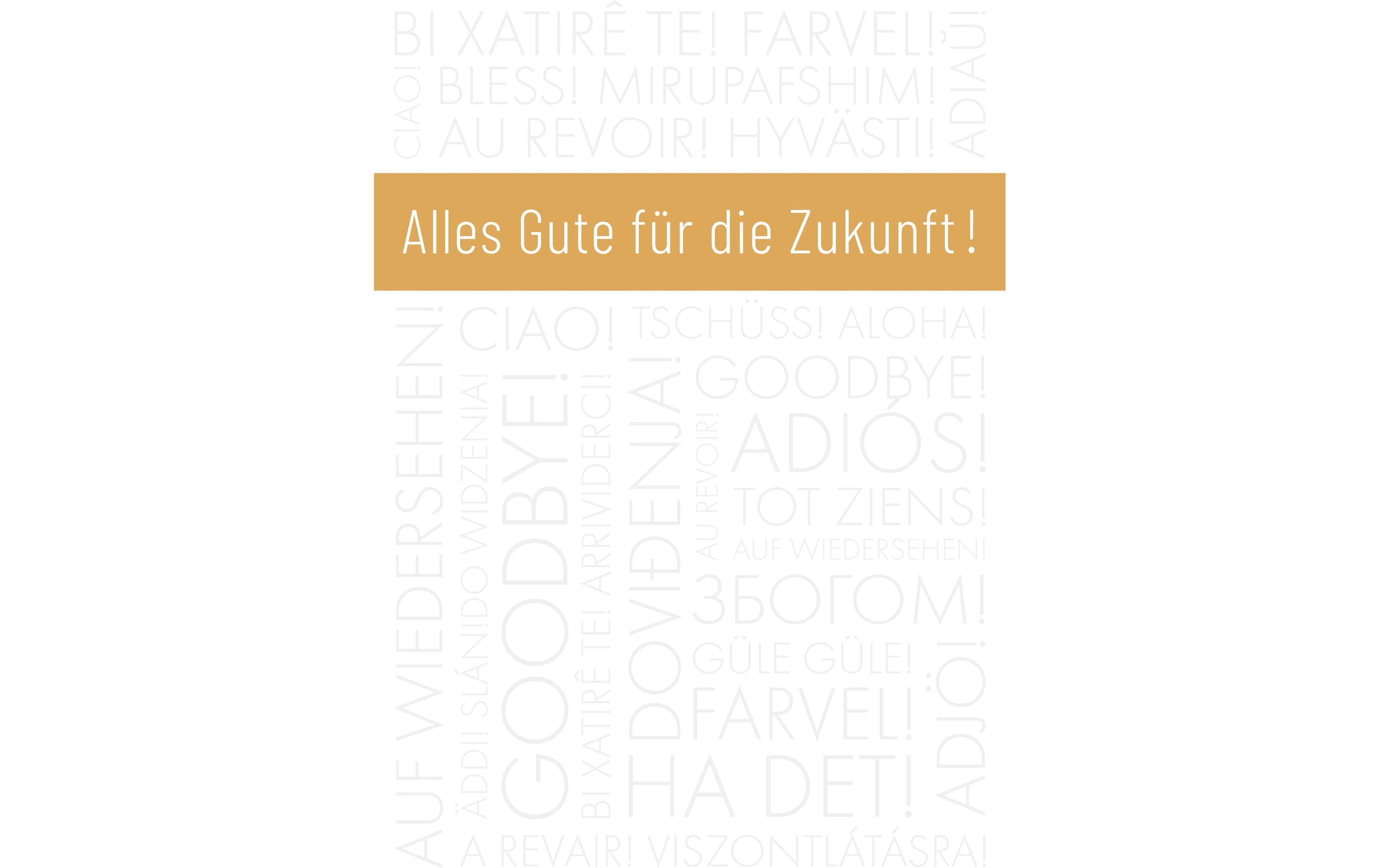 Glückwunschkarte Abschied/Ruhestand A4Glückwunschkarte A4