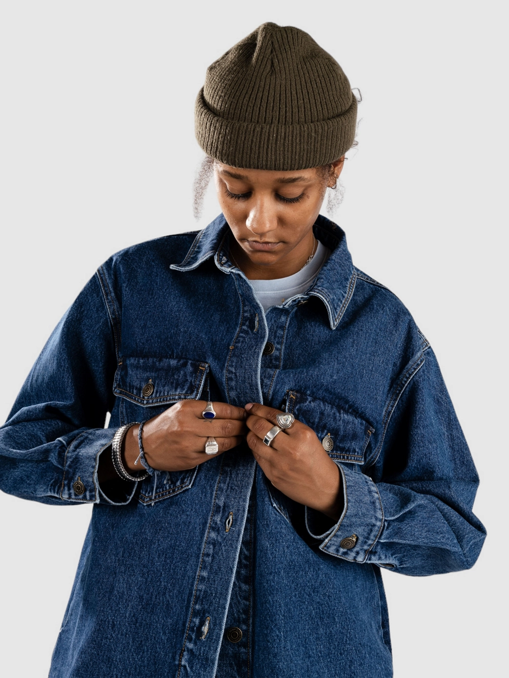 Rhythm Oversized Denim Jacket dark wash