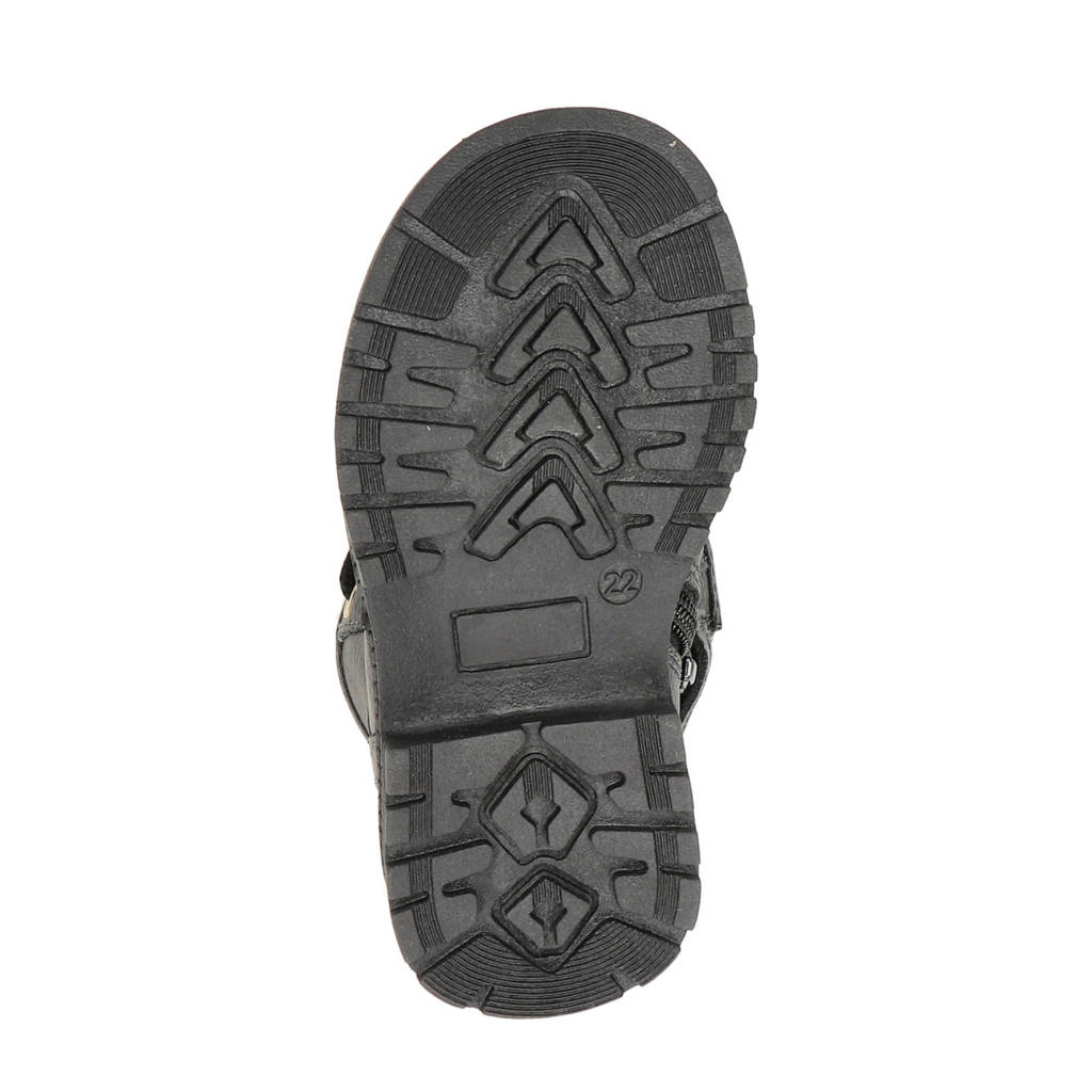 Nelson Kids leren veterboots zwart