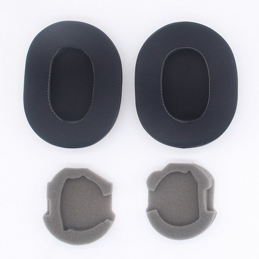 (2er Set) Sony WH-1000XM5 Kopfhörer Ersatz Ohr Polster Kissen (Stoff) - Schwarz