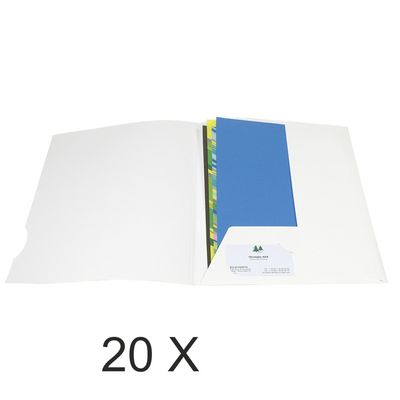 Exacompta Chromolux - 20 Chemises de présentation - A4 - 250 gr - blanc