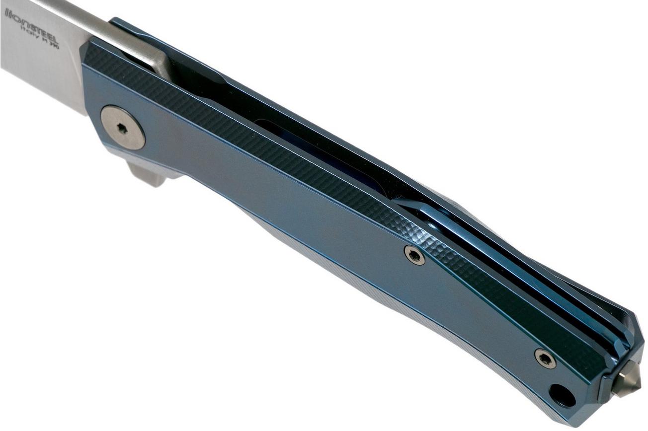 LionSteel Myto MT01-BL Blue Titanium zakmes, Molletta design