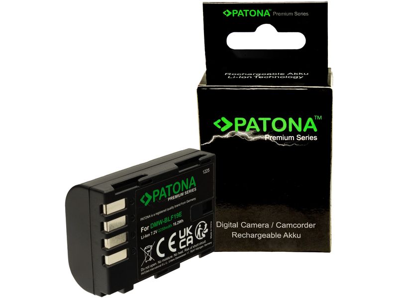 Patona Digitalkamera-Akku DMW-BLF19E Premium Akku f. Panasonic Lumix DMC-GH3 GH3A GH4 DMW-BLF19
