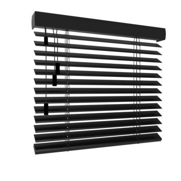 Houten Jaloezie Recht raam 6114 zwart 50MM