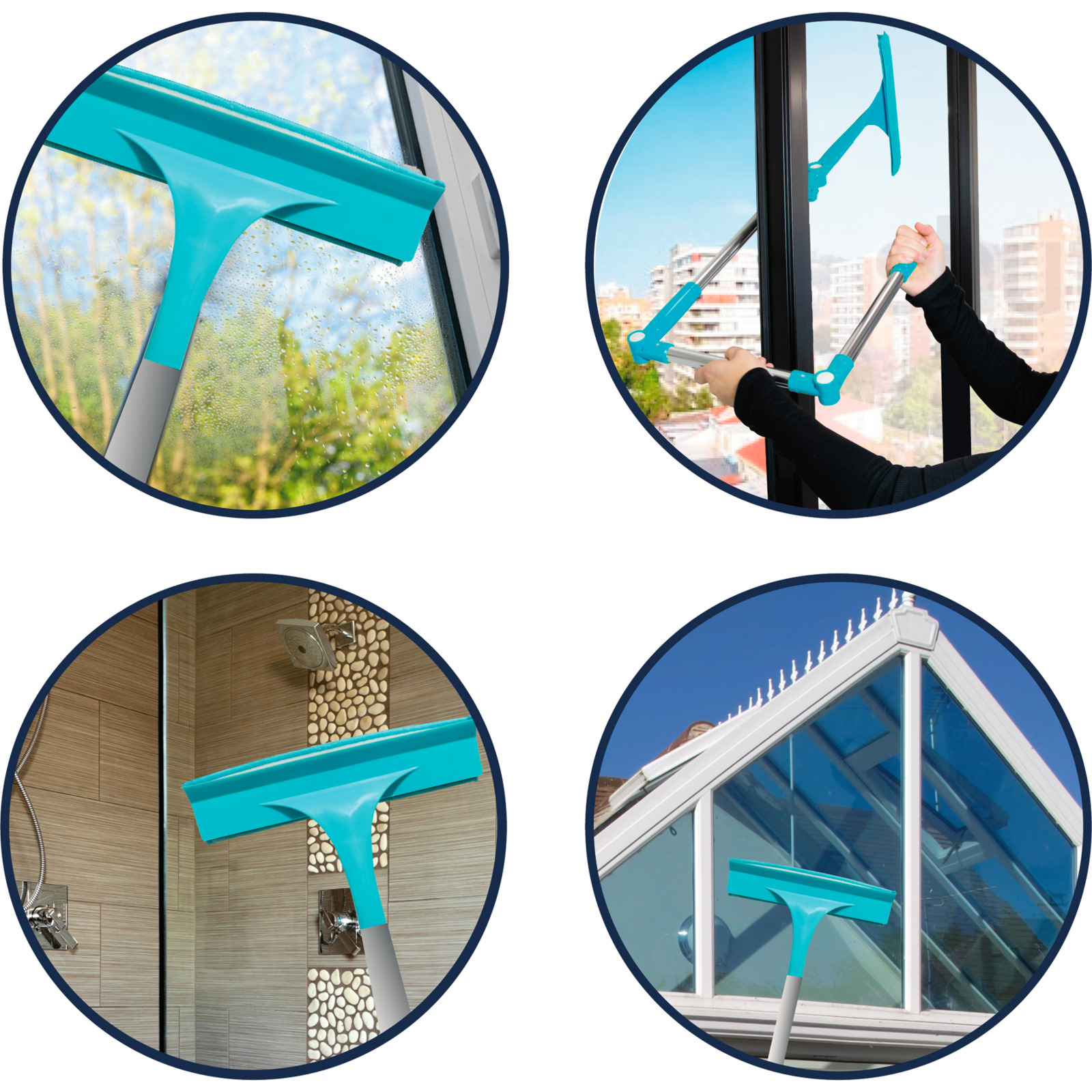 CleanRite Teleskop-Fensterreiniger-Set