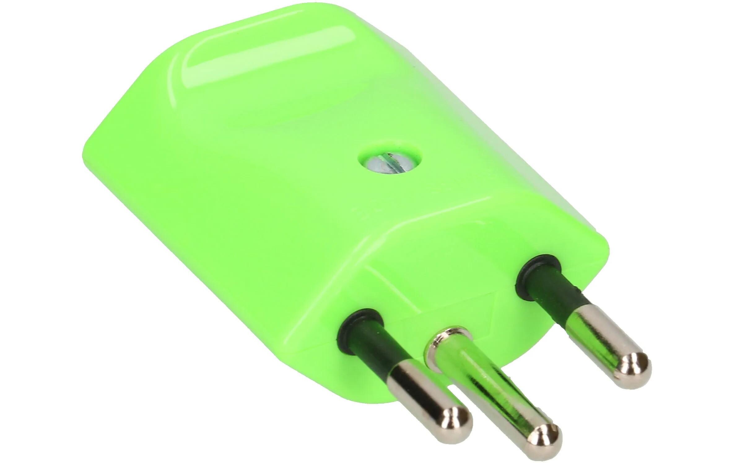 Stecker Typ 12, 3-polig Grün3-poliger Stecker