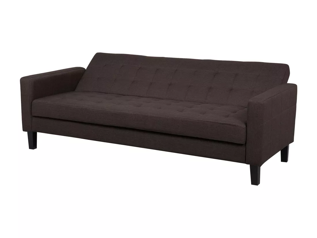Canapé convertible 3 places en tissu marron VEHKOO