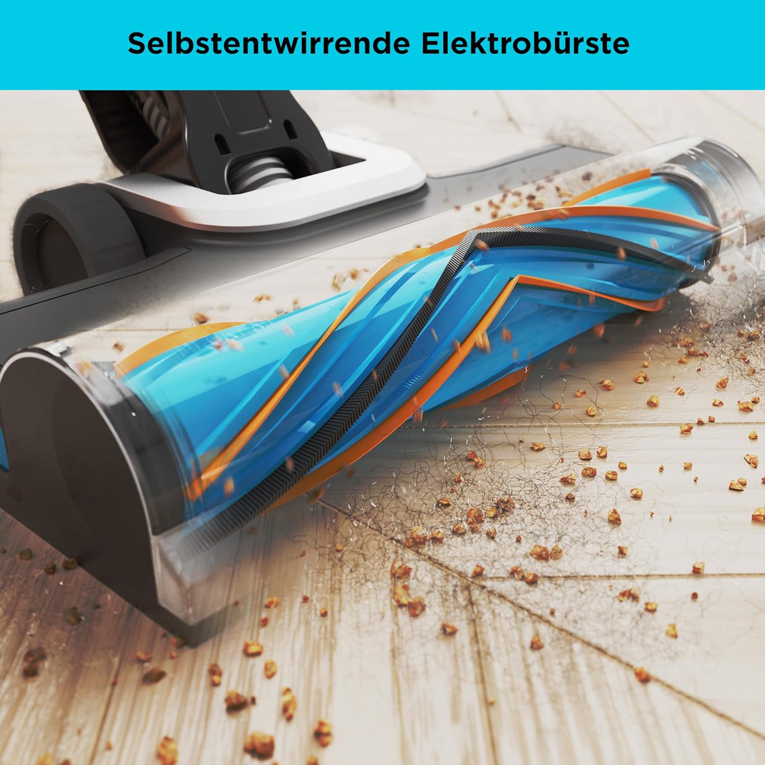 BLACK+DECKER POWERSERIES Extreme MAX Akku-Stielstaubsauger (18V, 2.0Ah, beutelloser 4in1 Boden- & Handstaubsauger, kabellos, mit Elektrobürste & LED-Licht, inkl. Zubehör, Akku & Ladegerät) BHFEB520D1