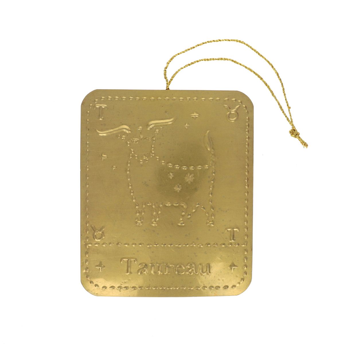 Plaque laiton astrologie Taureau Atelier jasmin