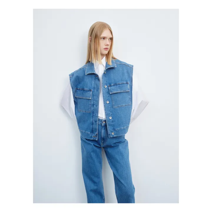 Pomandère Veste Sans Manches Denim | Bleu