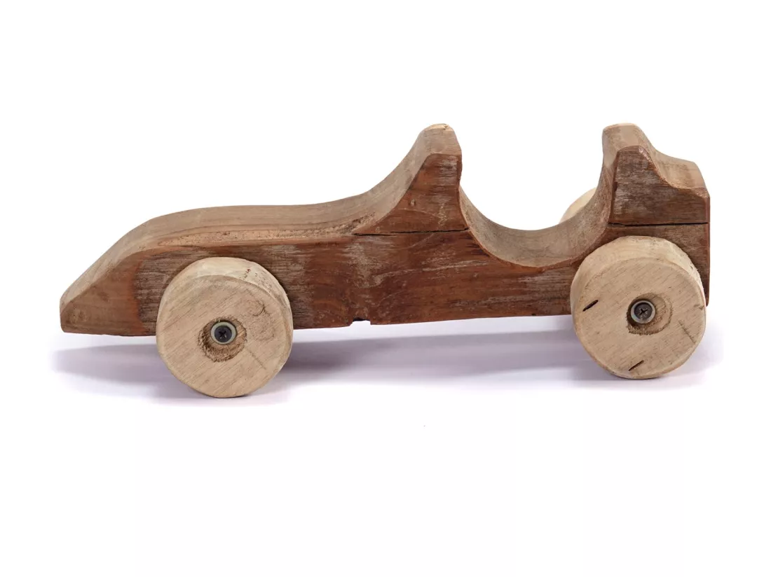 FIGURINE DÉCORATIVE Rapide Bois massif en acajou couleurs naturelles