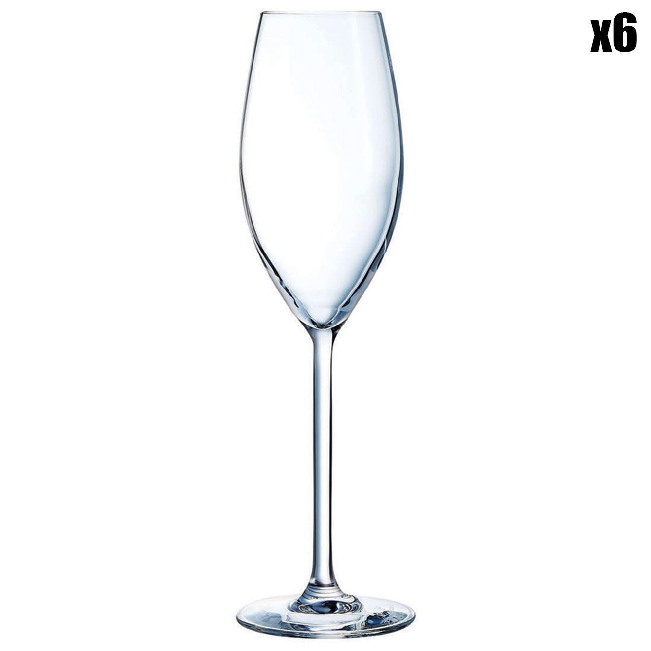 Chef & Sommelier 6 Flûtes à champagne Cheer Up transparentes - 24 cl