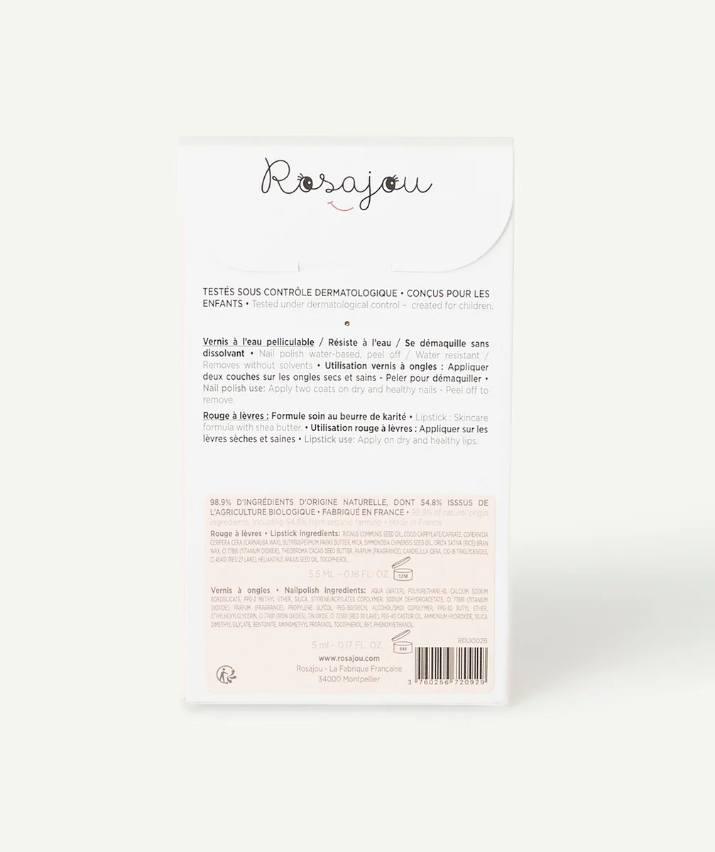 ROSAJOUROUGE À LÈVRES ET VERNIS BALLERINE