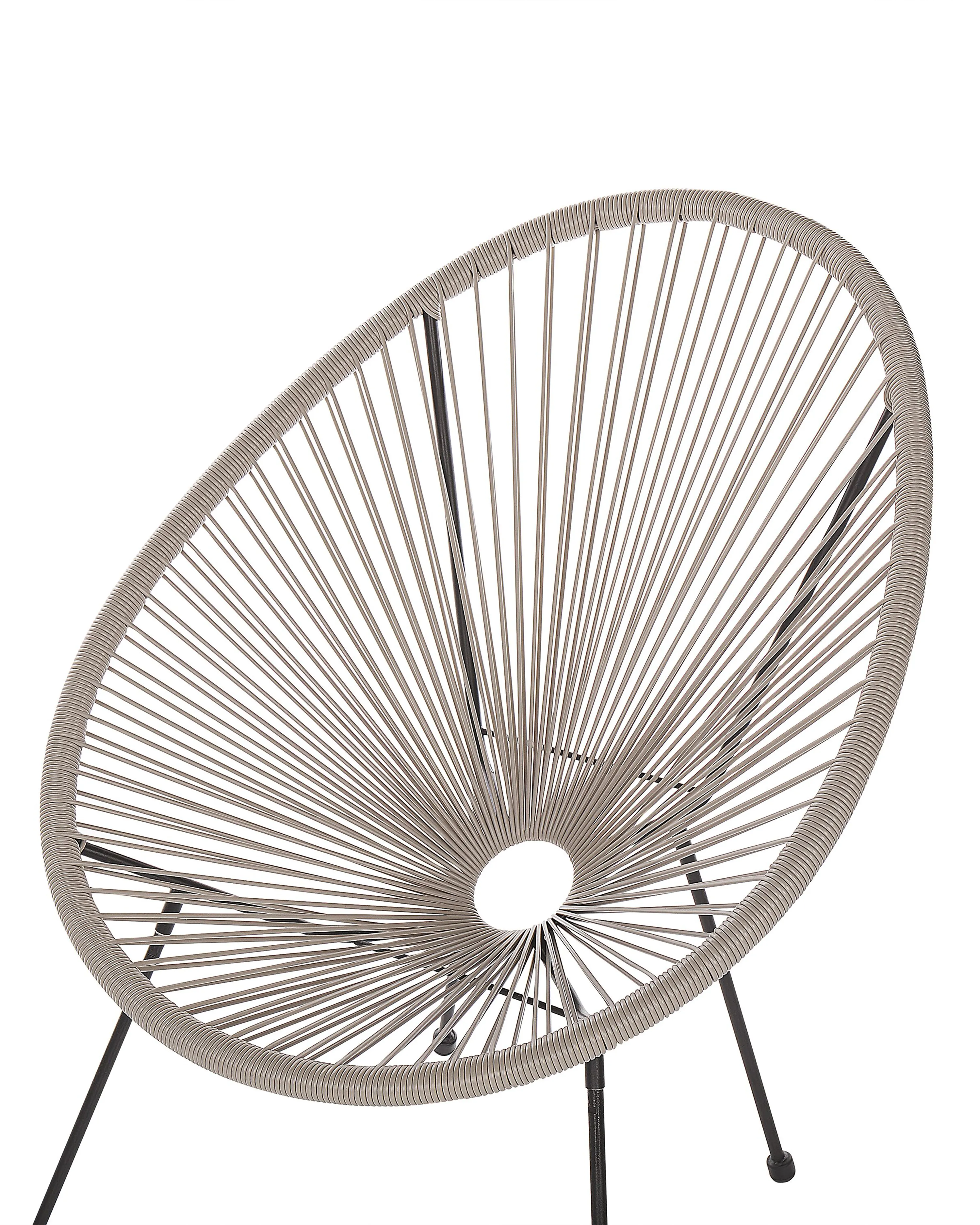 Set van 2 tuinstoelen ACAPULCO II PE rotan Lichtgrijs