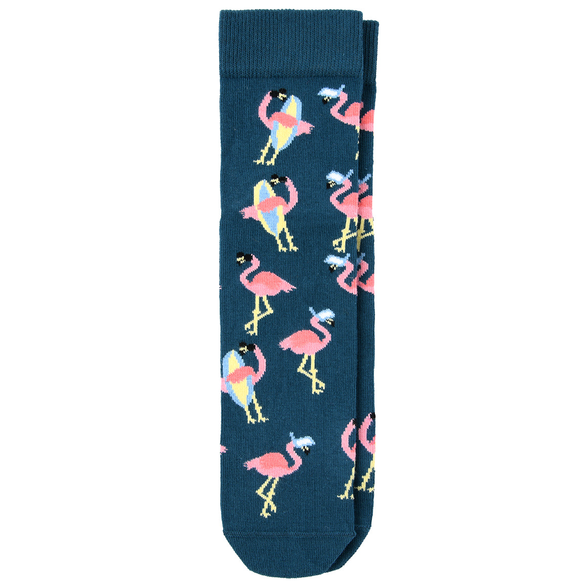VanVaan 1 Paar Herren Socken mit Flamingos petrol