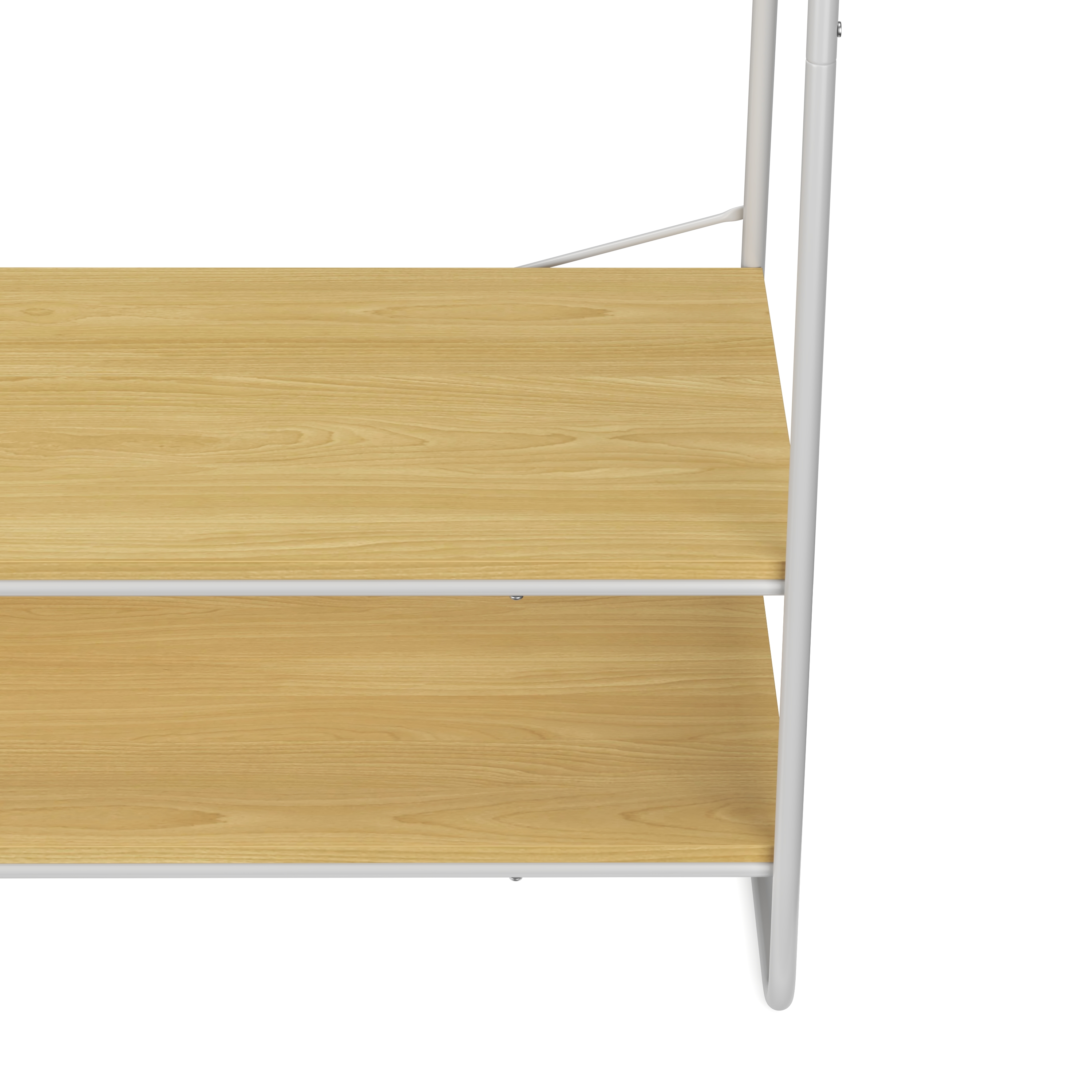 Garderobe Schuhregal 100 x 160 cm hellbraun/weiss