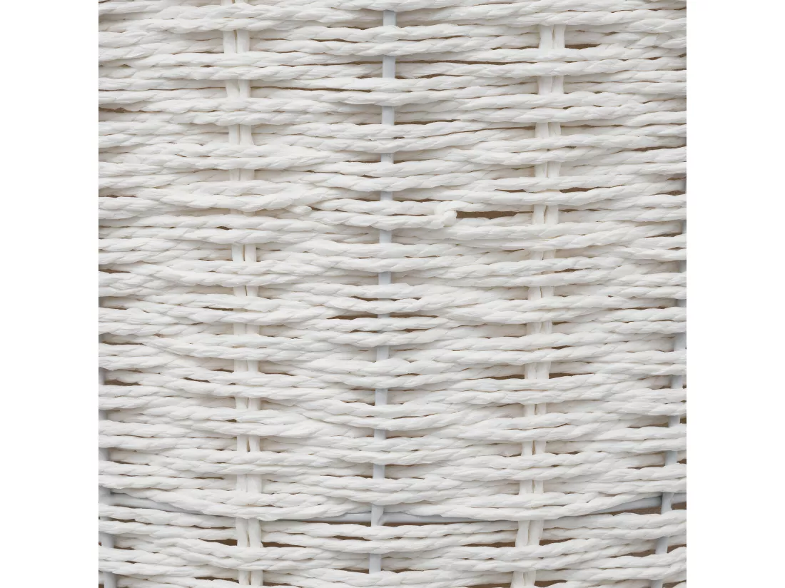 Panier à linge 40L Blanc tressé D 32 x H 58 cm