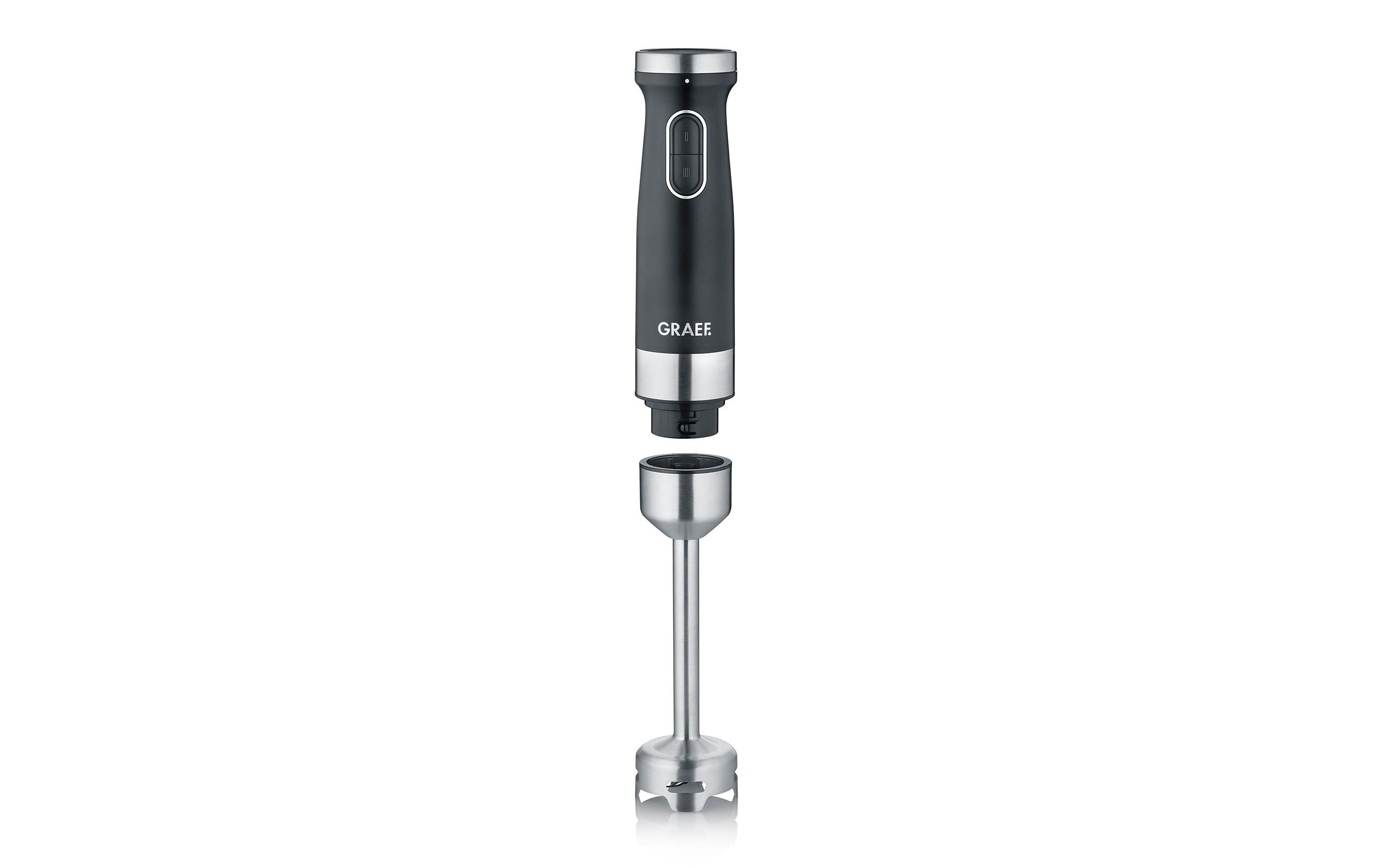 Stabmixer HB602 Schwarz/SilberHochwertiger Edelstahlpürierstab