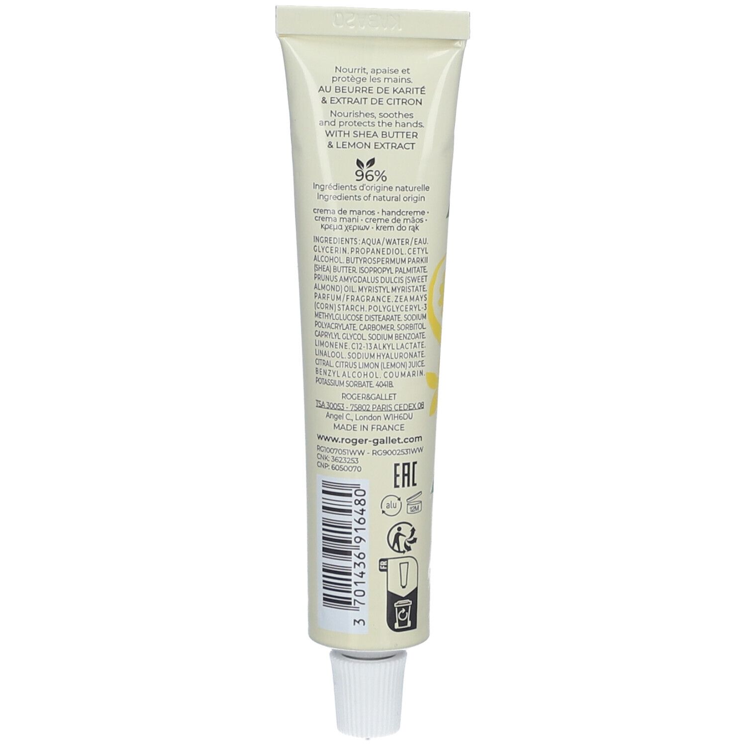 ROGER & GALLET CÉDRAT Handcreme