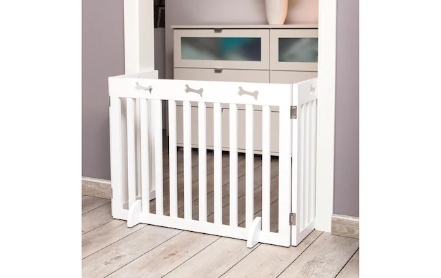 TRIXIE Tierabsperrgitter »3-teilig, 82 - 124 × 61 cm, Weiss« 82 cm breit