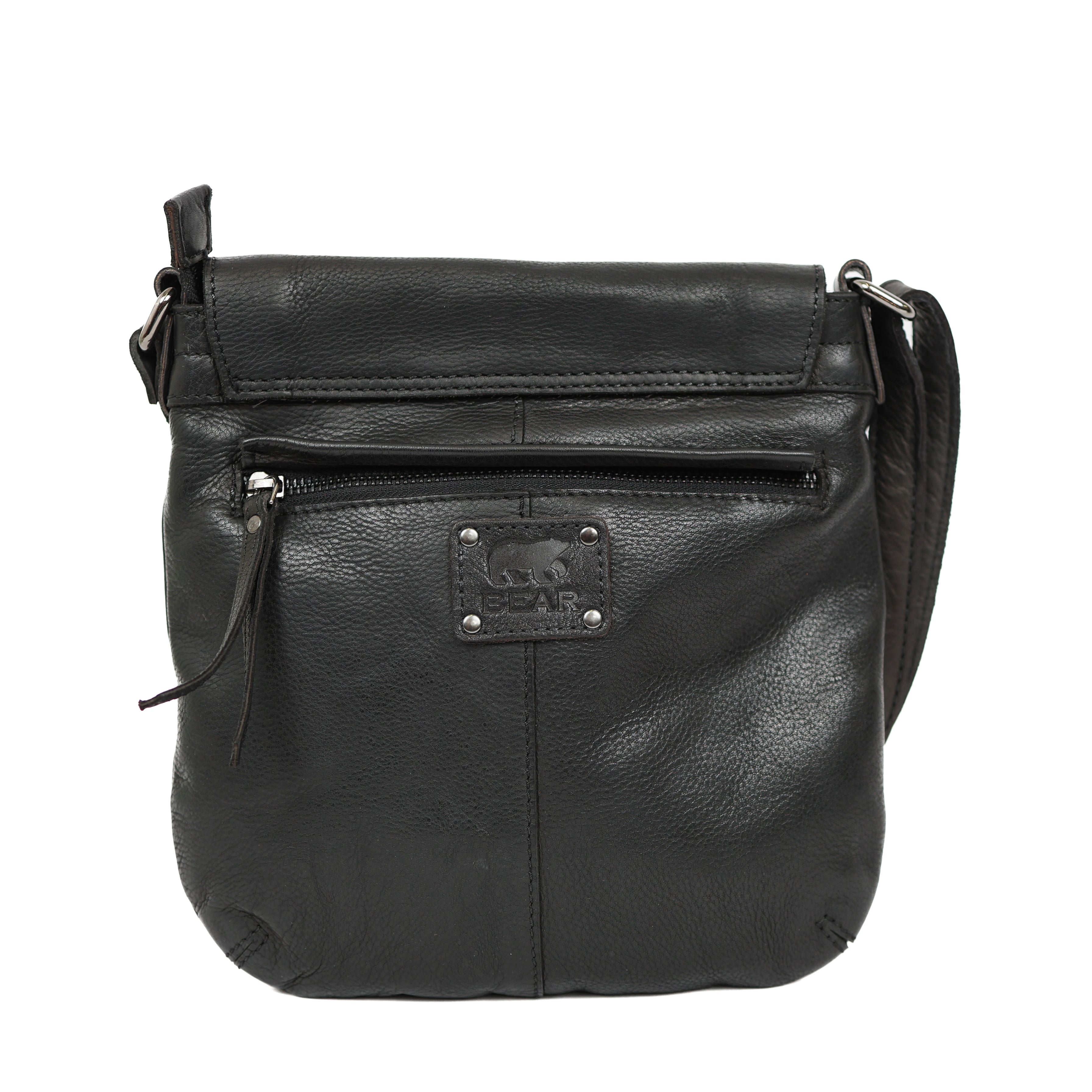 Schoudertas met flap 'Jip' zwart Black
