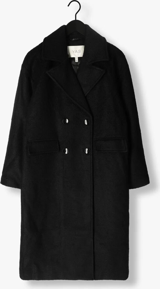 Y.A.S. zwarte y.a.s. mantel yasmila ls wool mix coat s.noos