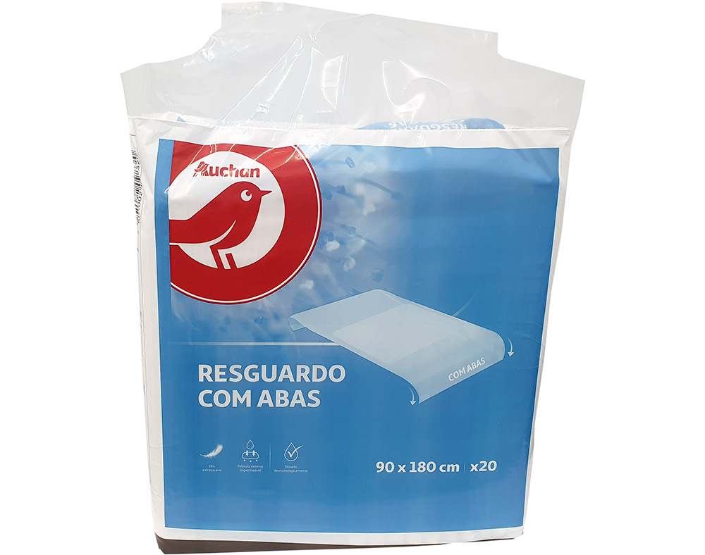 RESGUARDO AUCHAN COM ABAS 90X180CM 20UN