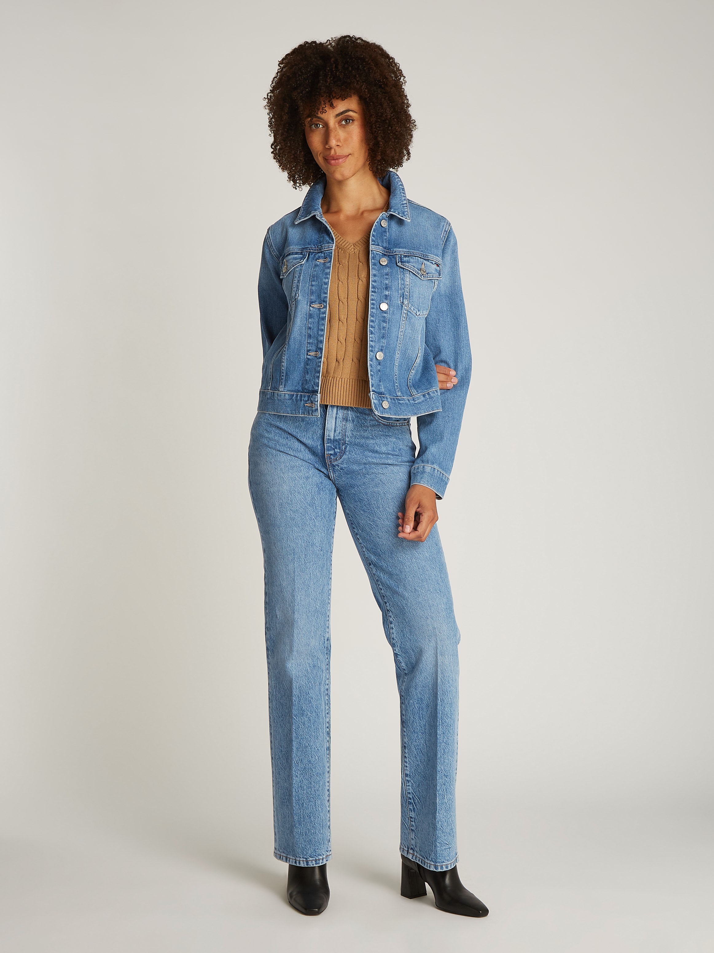 Tommy Hilfiger Jeansjacke »DNM SLIM JACKET UMA« in blauer Waschung