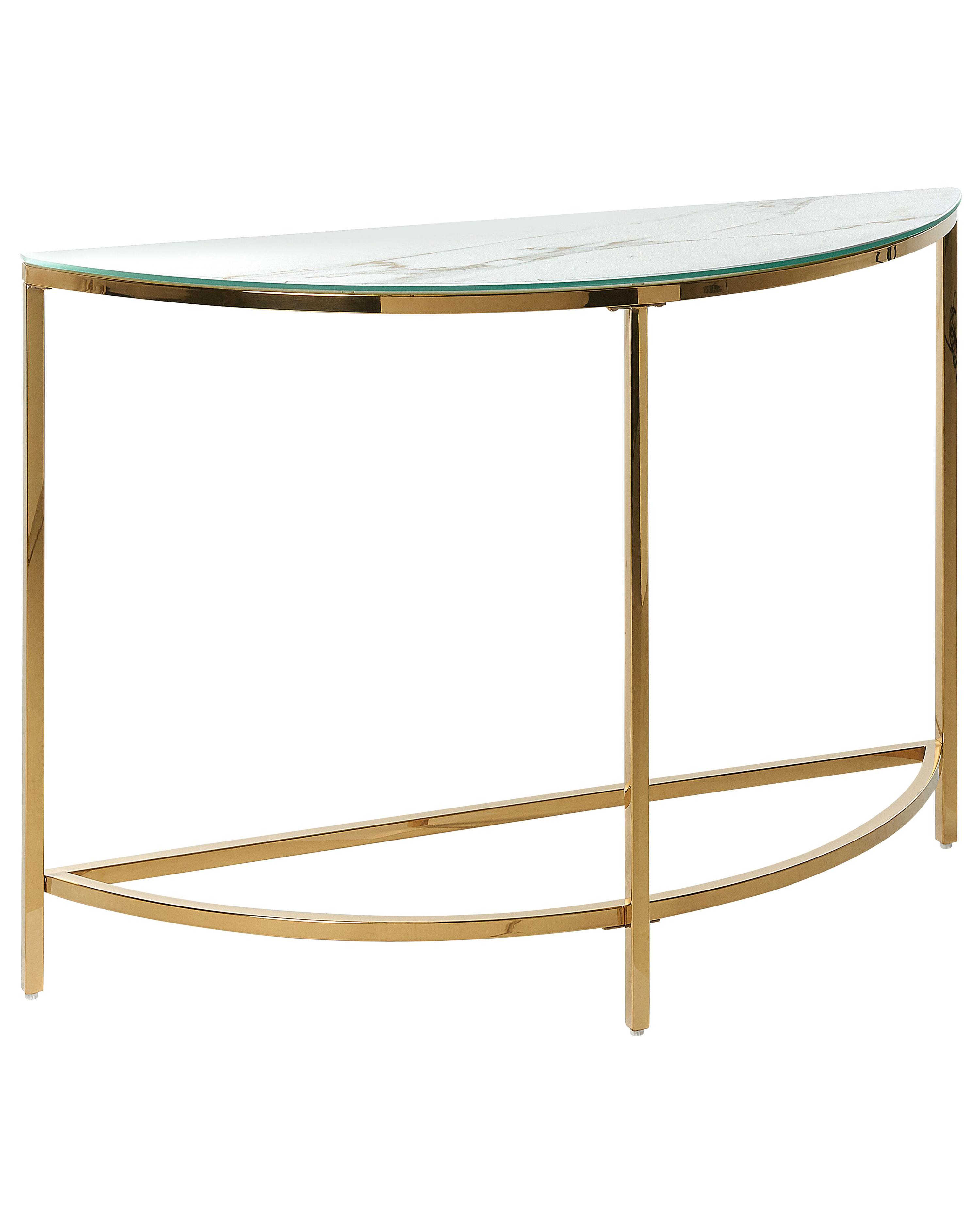 Sidetable ORITA Veiligheidsglas Wit marmer