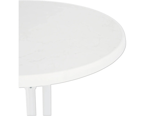 Staande tafel Ø 70 cm hout metaal rond wit marmer