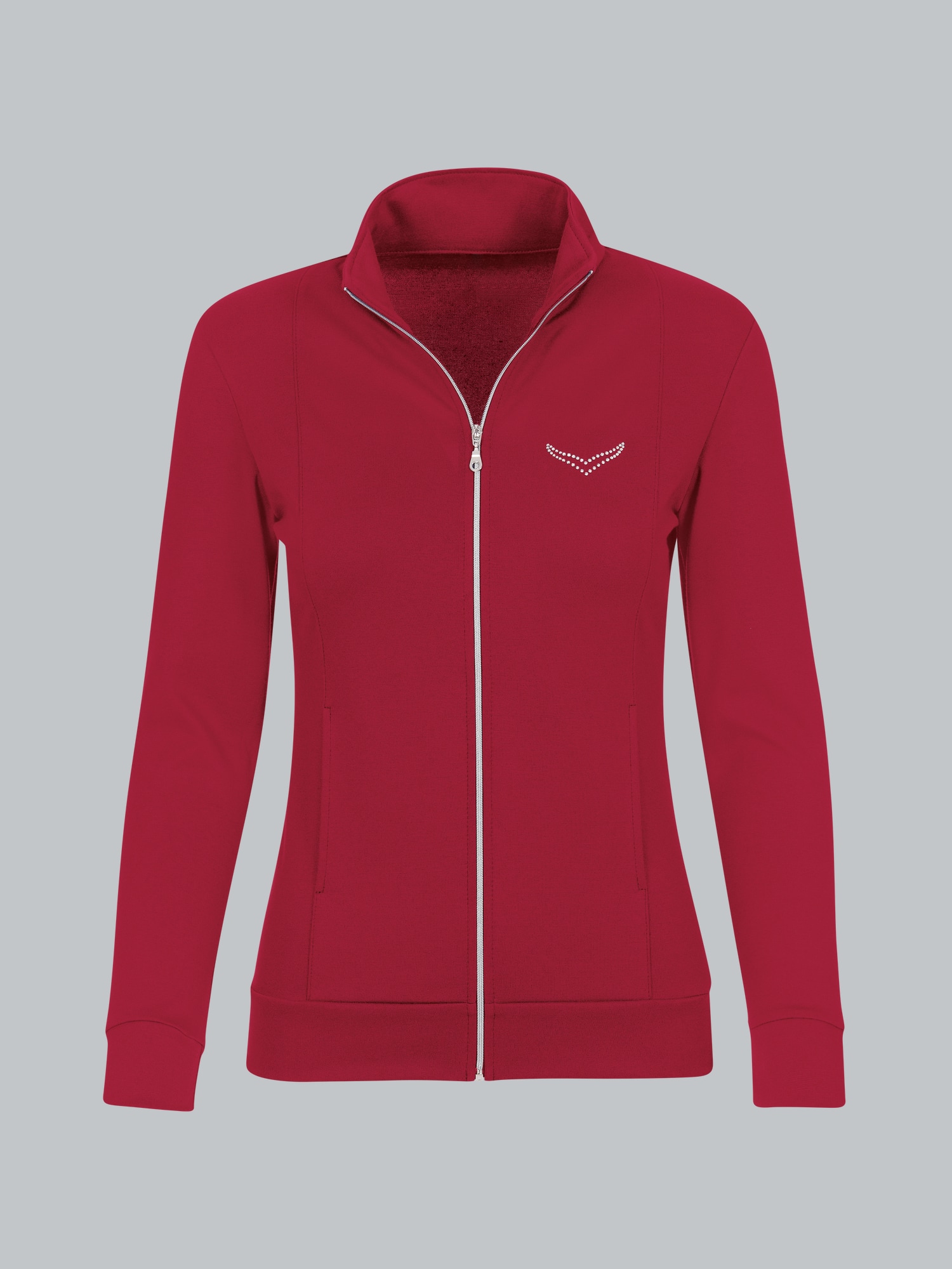 Jacke veredelt mit Kristallsteinen Rubin