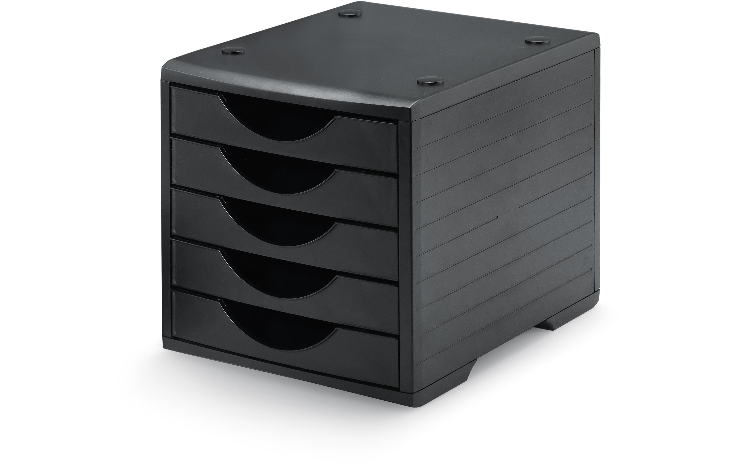 Schubladenbox Styrogreenbox SchwarzGehäuse mit Schubladen-Elementen