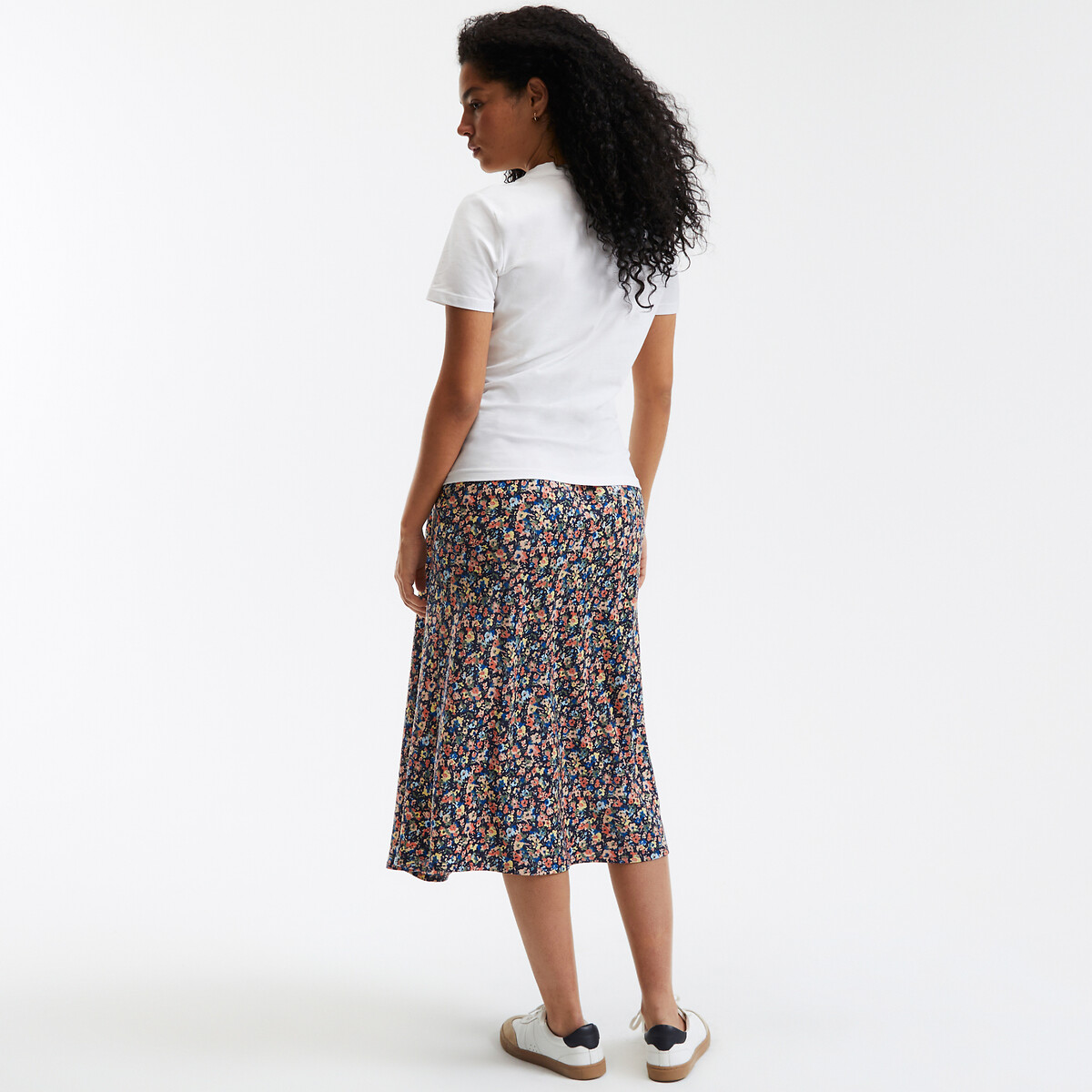 COLEÇÕES LA REDOUTE<br>Saia de maternidade em cetim estampado