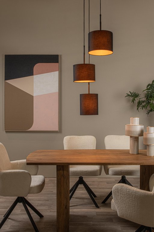 Lucide Maya cluster 3 hanglamp rond beige
