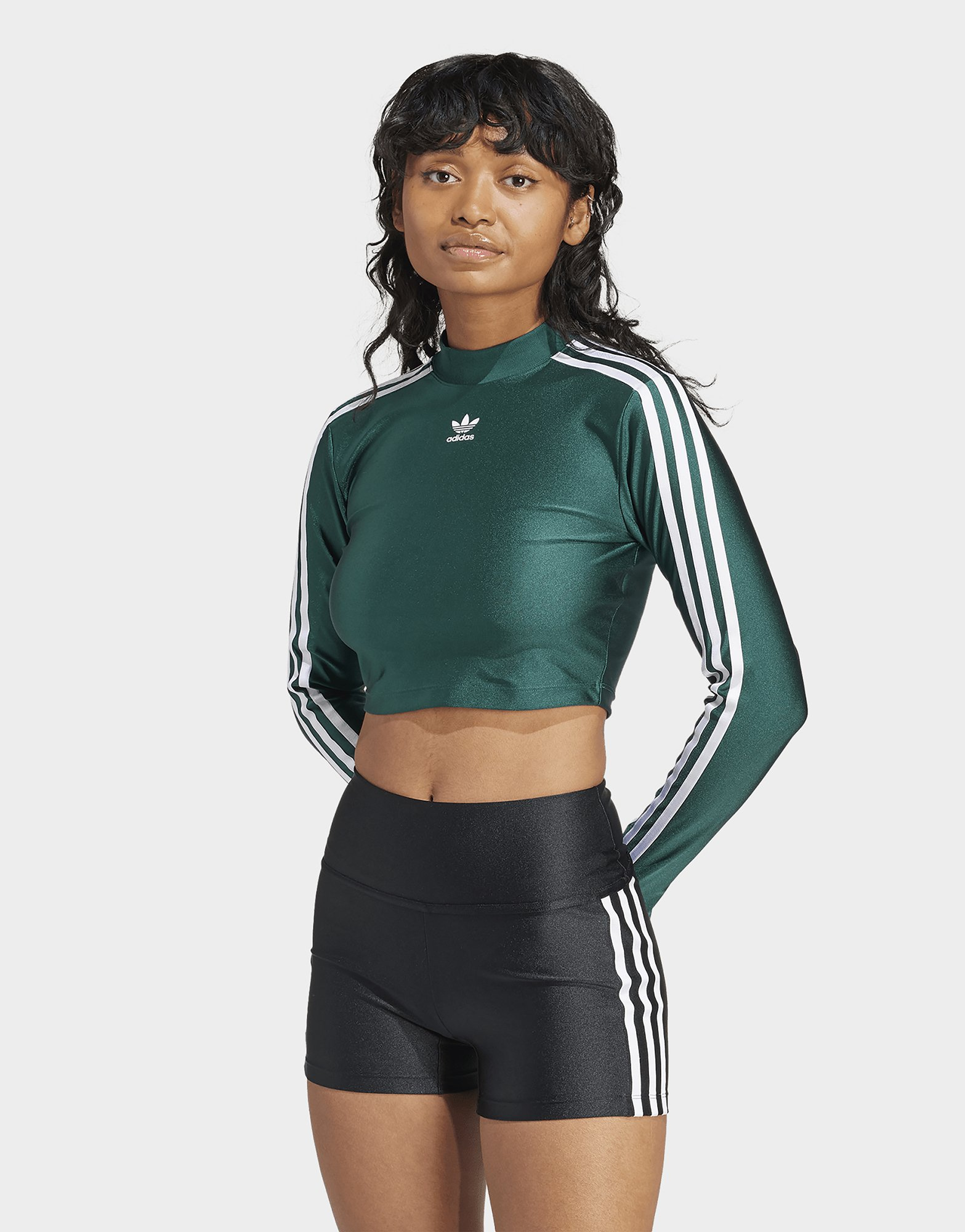 adidas Originals T-shirt Cropped manches longues 3 bandes
