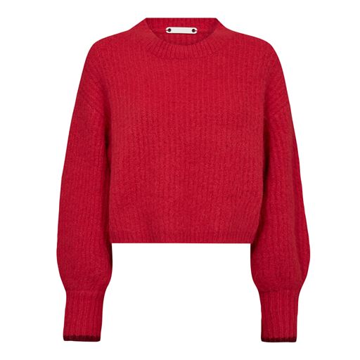Co'Couture CoralieCC Crop Striktrøje, Flame, S