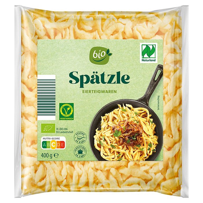 BIO Bio-Spätzle / Schupfnudeln 400 g, Spätzle