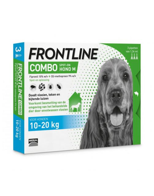 Frontline Combo Spot On 2 Medium Hond Medium - Anti vlooien en tekenmiddel