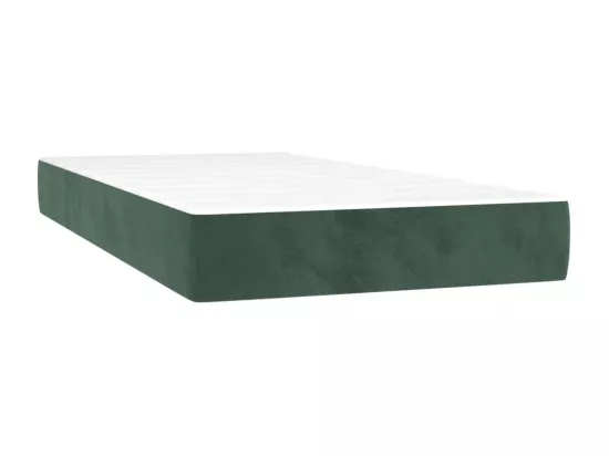 Sommier tapissier et matelas et LED Vert foncé 90x190cm Velours