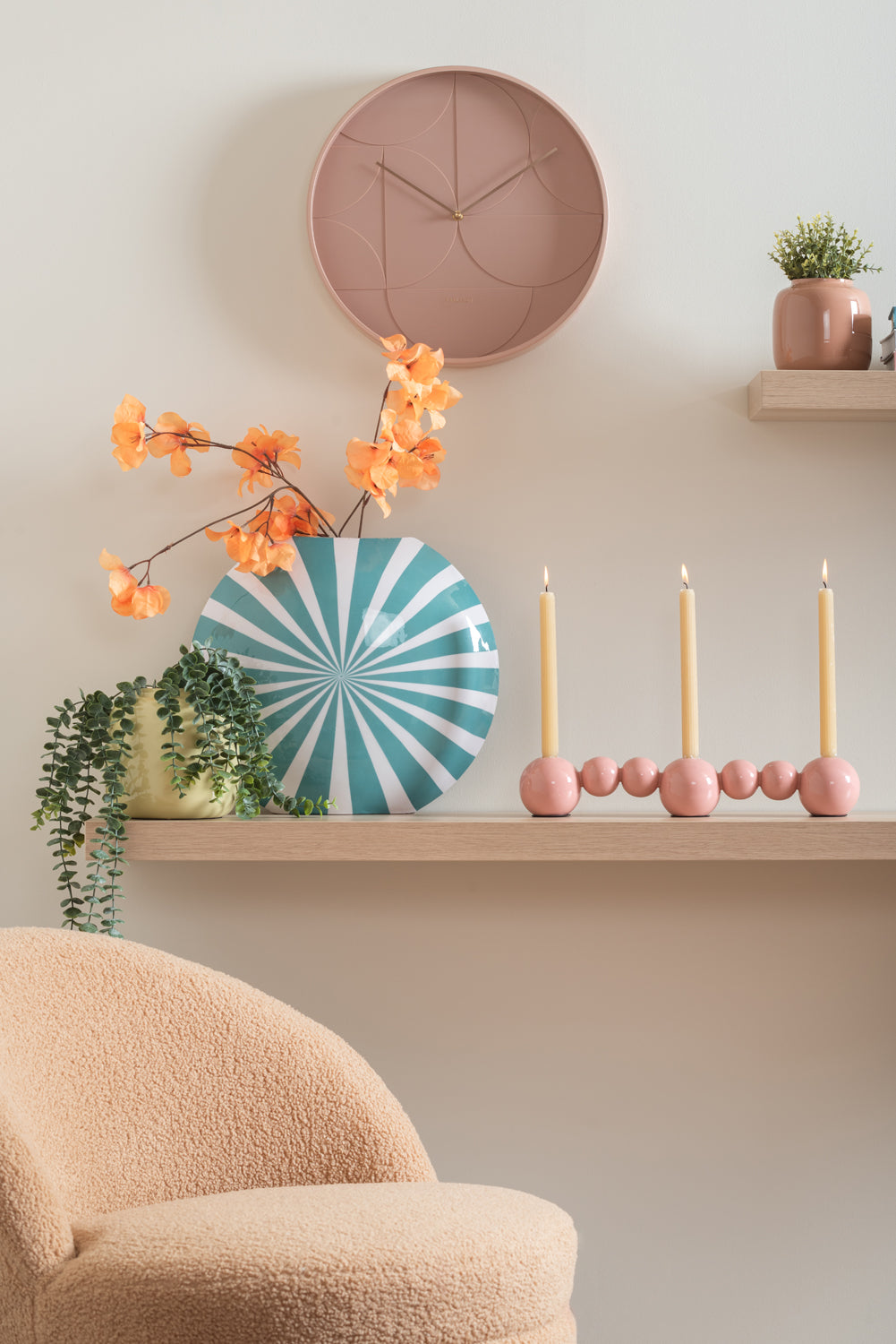 present time - Candle Holder Bubbles Straight