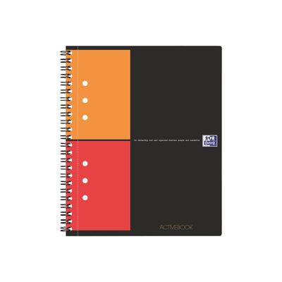 Oxford Activebook - Cahier à spirale A5 - 160 pages - petits carreaux (5x5 mm)