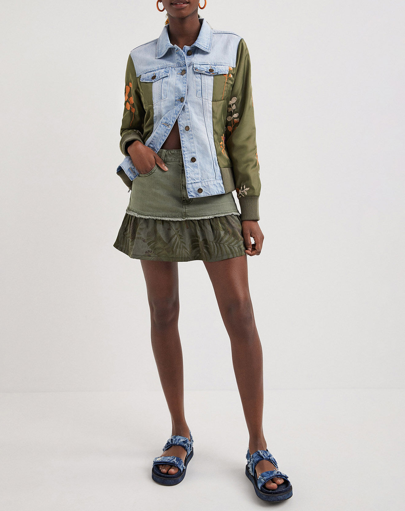Desigual Jupe Eline verte