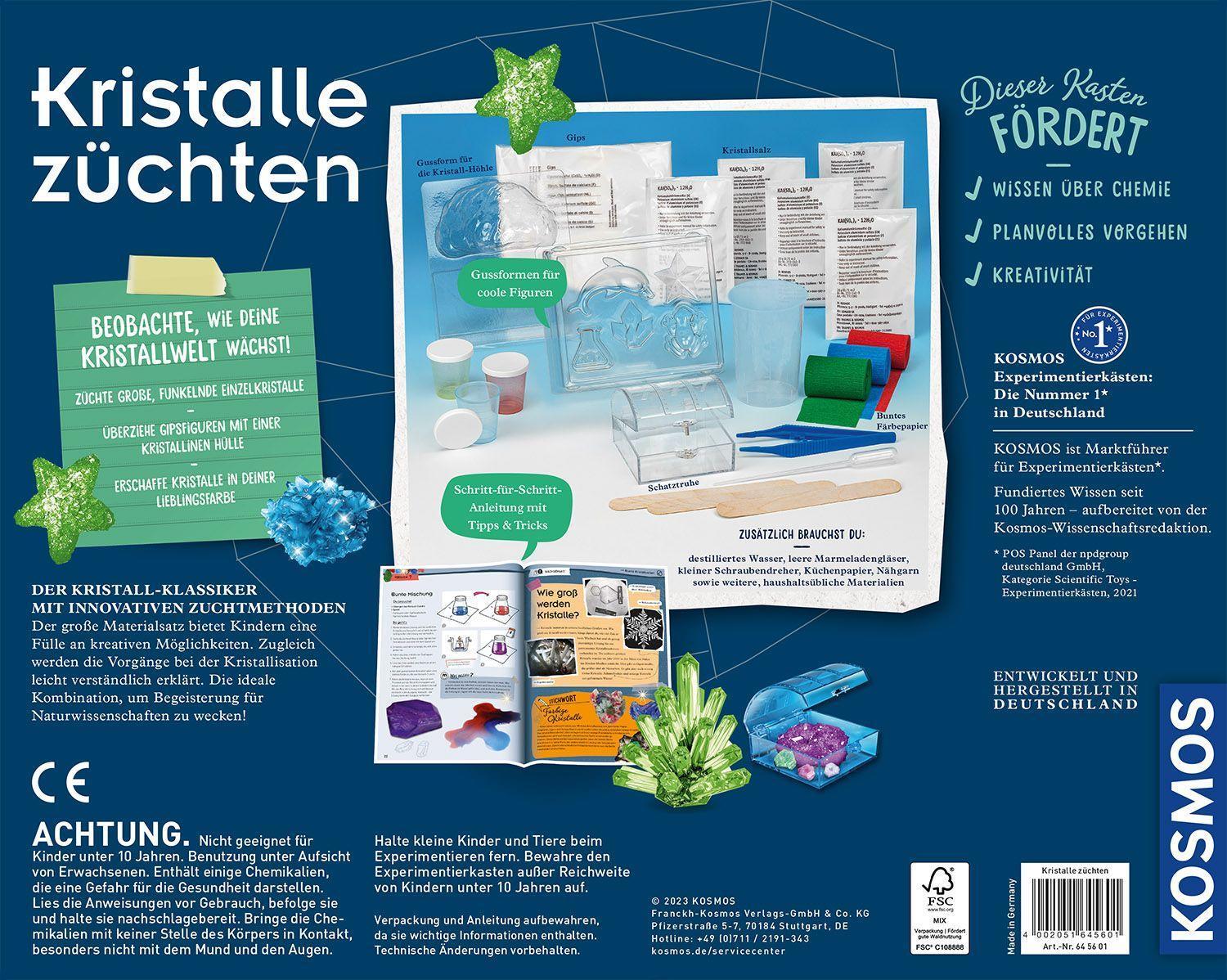 Experimentierkasten KRISTALLE ZÜCHTEN in bunt