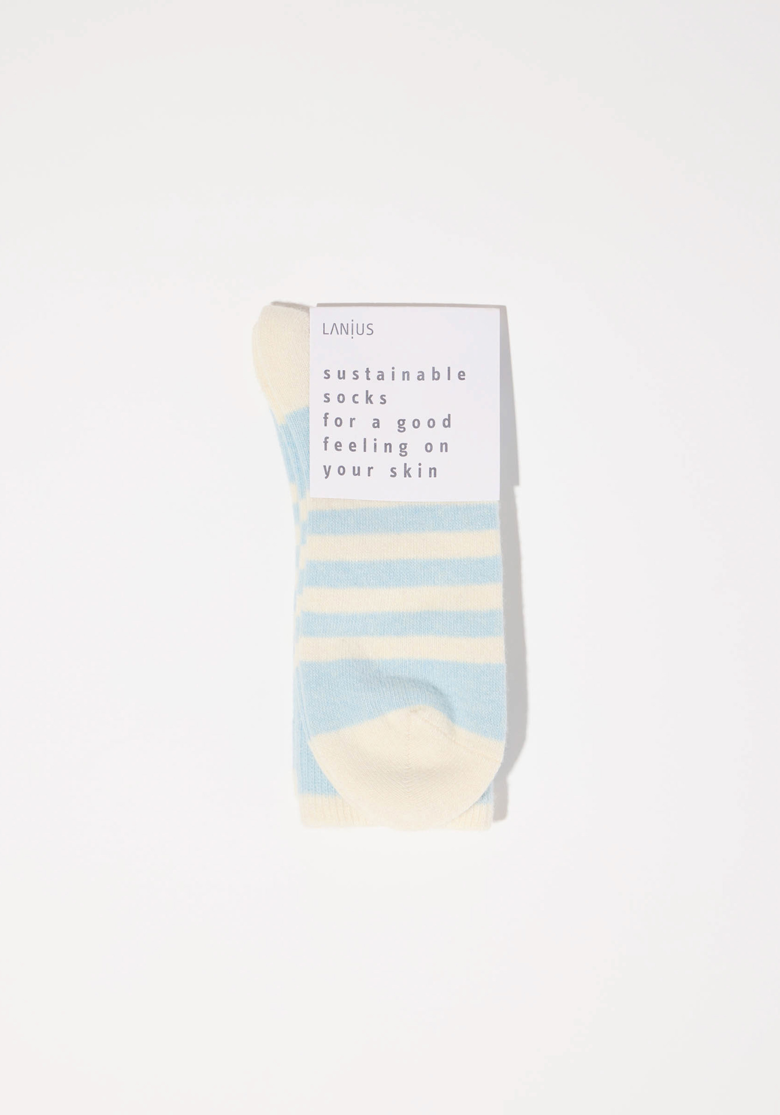 Lanius Socken mit Streifen Frozen Blue Melange