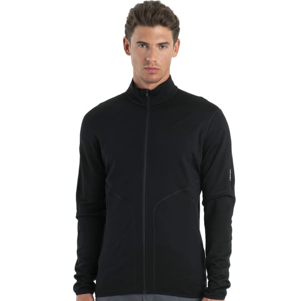 Veste polaire randonnée ICEBREAKER M MER 560 REALFLEECE ELEMTAL II LS ZIP BLACK