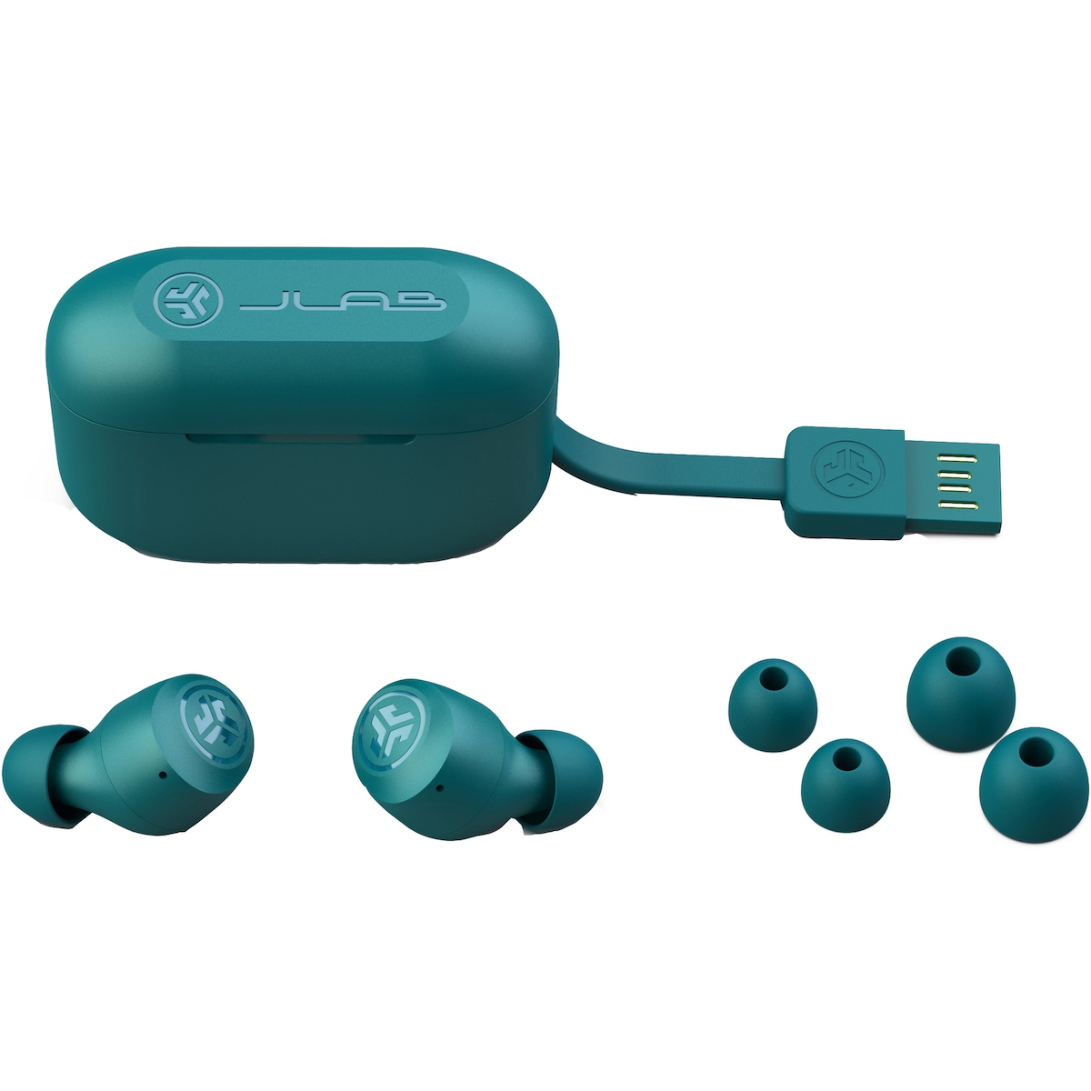JLab Go Air Pop helt trådløse in-ear hodetelefoner (blågrønn)
