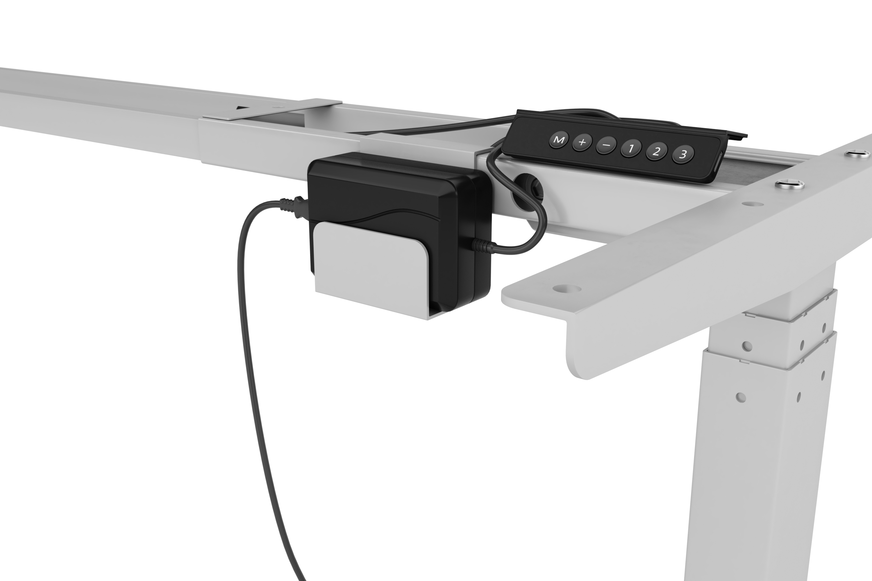 Tischgestell Stehpult elektrisch grau 180 - 200 cm