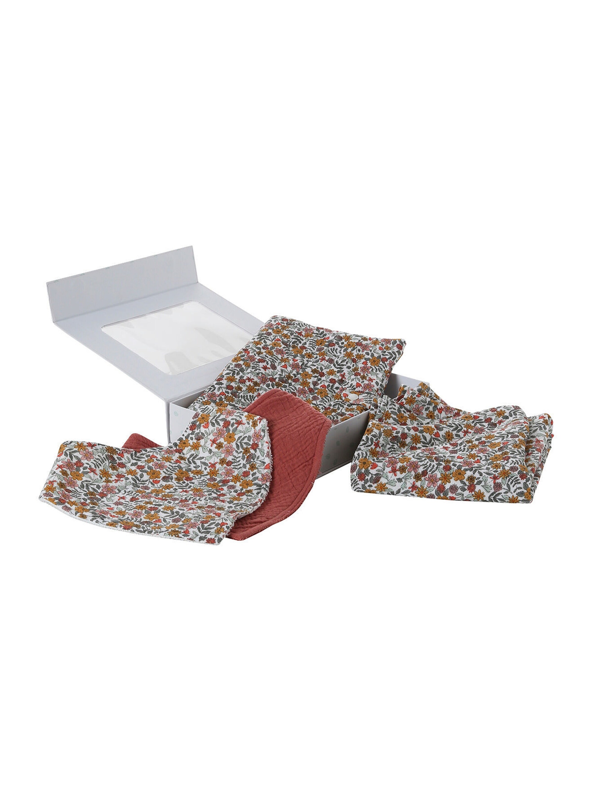 Vertbaudet Baby Geschenk-Set zur Geburt: Lätzchen, Wickeltuch & Vorsorgeheft-Hülle set rosa
