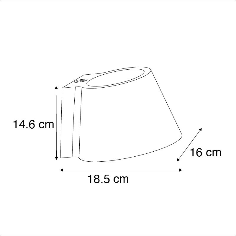 Industriële wandlamp beton met lichteffect - Cup
