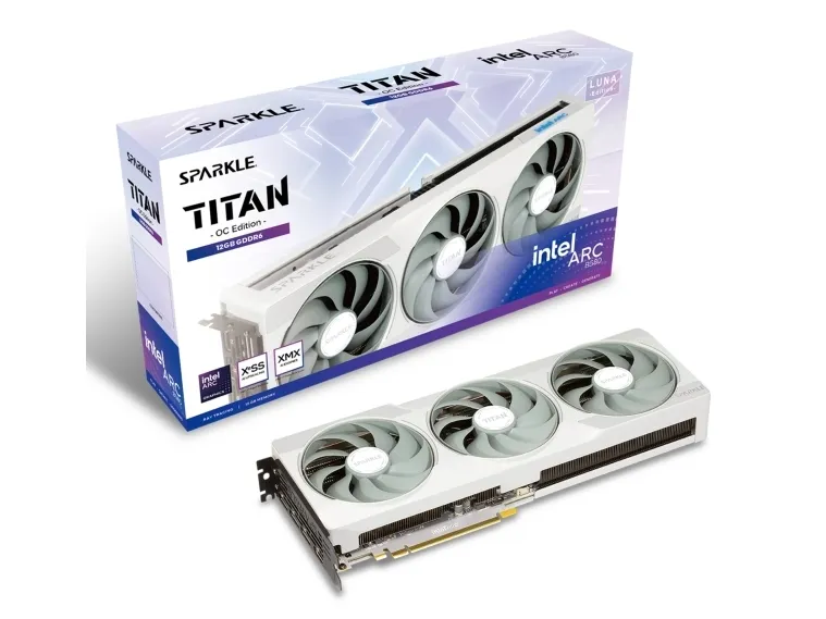 SPARKLE Intel Arc B580 TITAN Luna - OC Edition - grafikkort - Arc B580 - 12 GB GDDR6 - PCIe 4.0 x8 - 3 x DisplayPort, HDMI